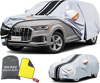 SUV Car Cover Custom Fit for Audi Q7/SQ7 (2006-2025), Waterproof All Weather for Automobiles Full Exterior Cover Rain Sun Snow UV Protector.