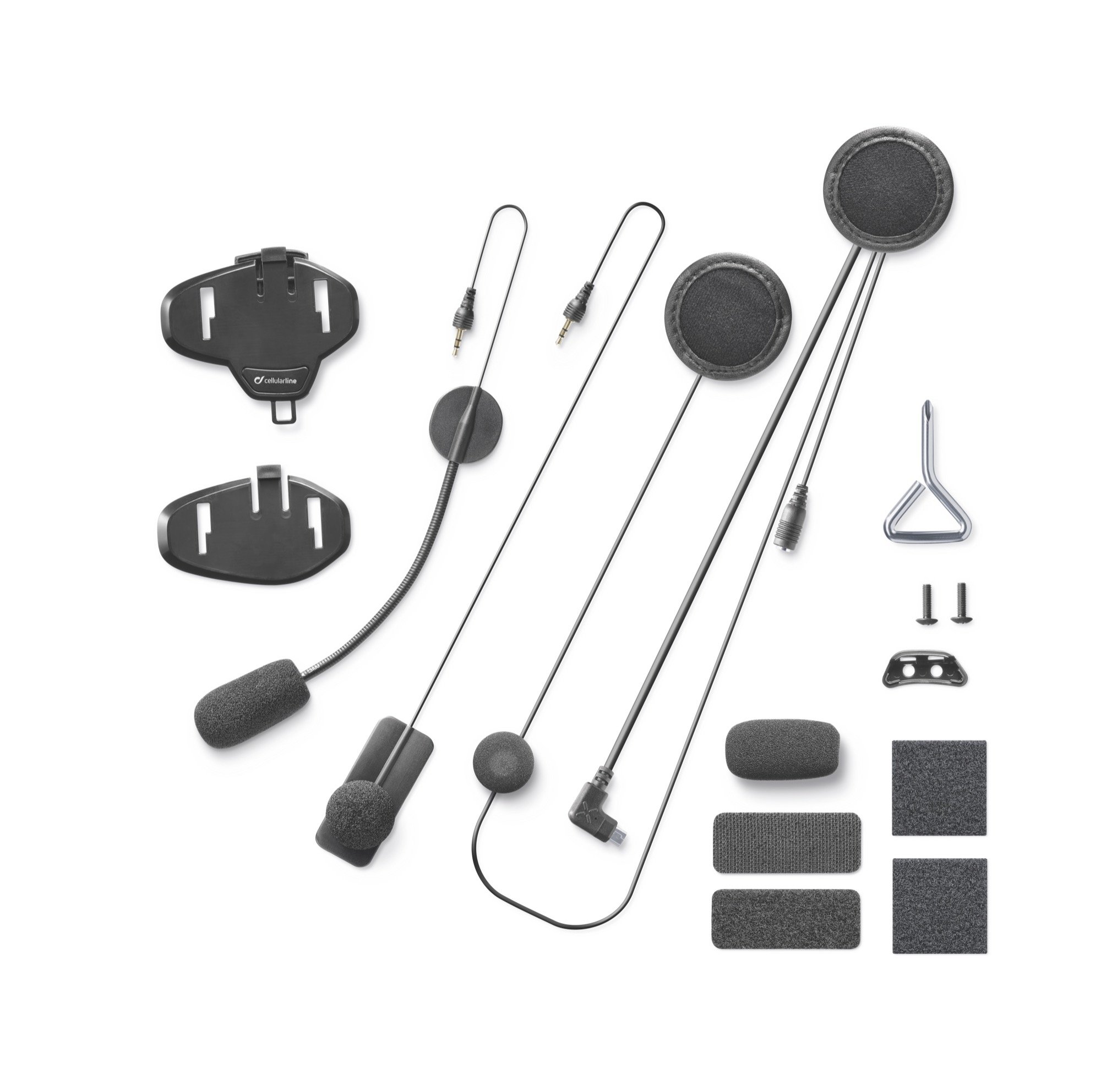 Cellularline Micinterphominiusb Kit audio con 2 microfoni per Interphone Sport/Tour/Urban