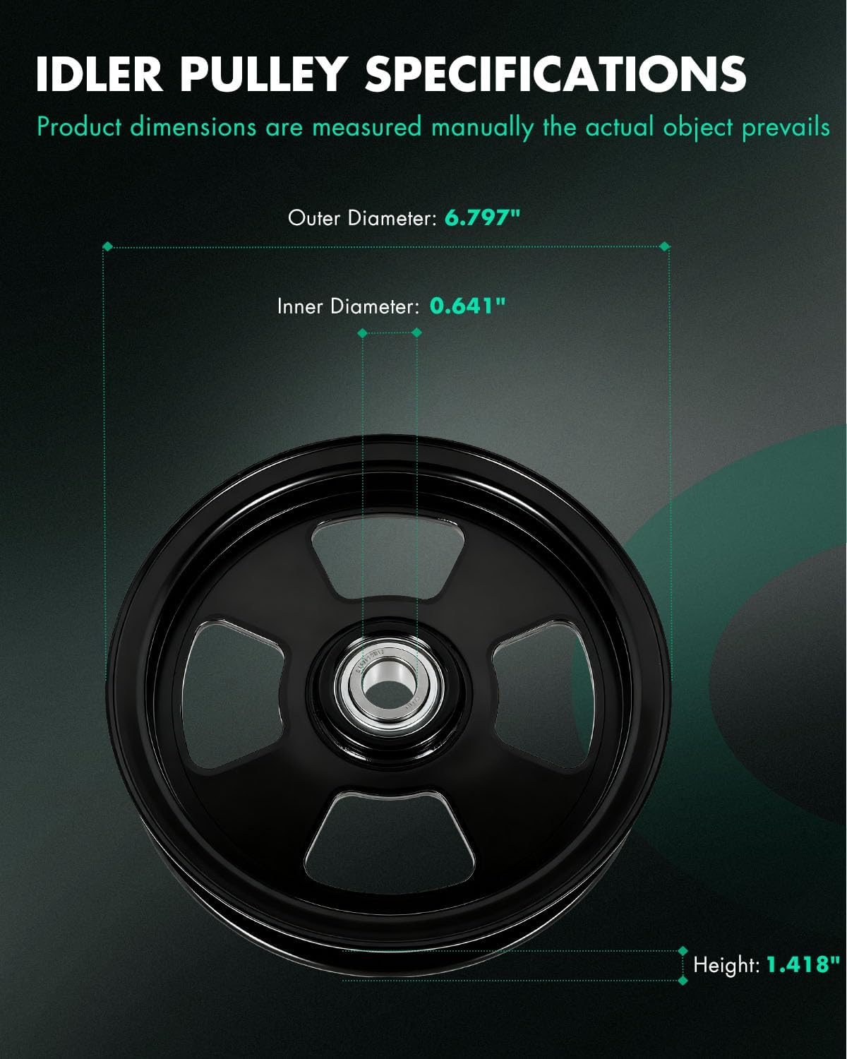 SCITOO Lawn Mower Idler Pulley Fits 6 Inch Deck for Mower 6" Deck Idler Pulley 602821 Super Z X-ONE Ameri for Hustler