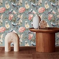 Vista 28 de Boho Wave Leaf Geometric Wallpaper, Cream PVC, Peel and Stick, Removable, Renter Friendly, Vintage, Modern, Easy DIY, 1 Roll = 17.71x118.1in