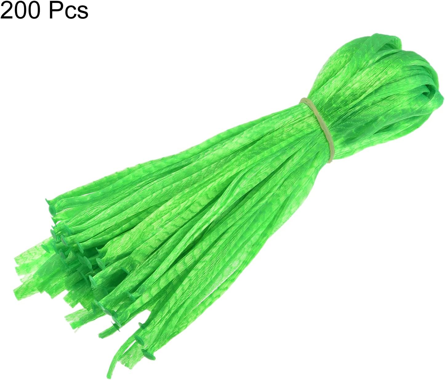 MECCANIXITY 200 Pack Watermelon Nets 19.69 Inch Hanging Melon Hammocks Reusable Fruit Net Bag for Garden Green