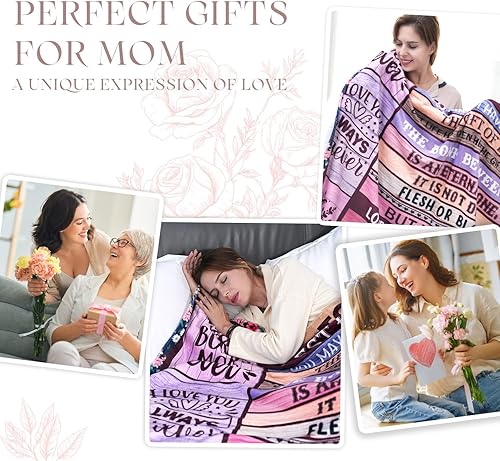 Miniatura 6 de Neapth Regalos para mamá de hija, regalos de cumpleaños para mamá de parte de su hijo, la mejor manta de regalo para mamá, día de la madre, regalos