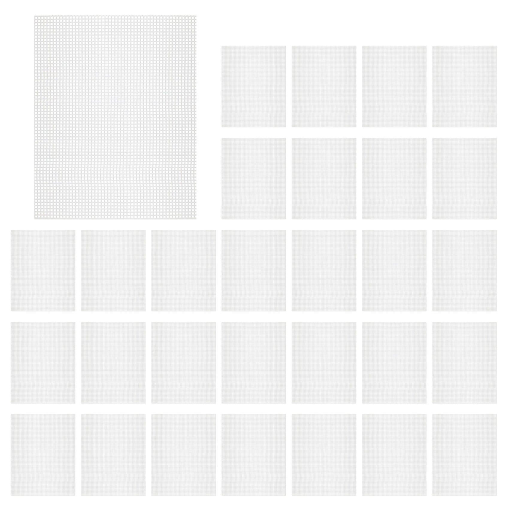 Vjsujehgy 100PCS Mesh Plastic Canvas Sheets 19.6x13 Inch for Embroidery Crafting, Acrylic Yarn Crafting, Knit and Crochet Projects