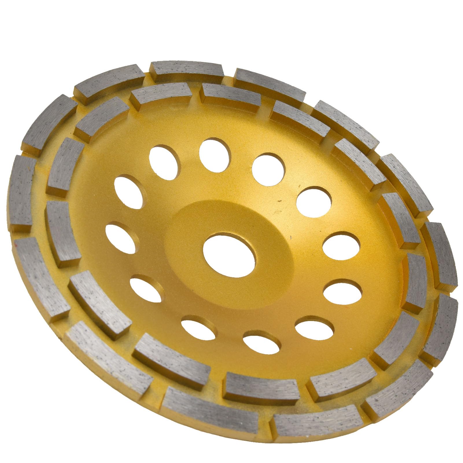 Dioche Ponceuse de Sol pour Meule Diamantée – Meule Diamantée à Haute Concentration, à Béton à Double Rangée pour une Coupe Efficace du Granit, du Marbre et de la Maçonnerie (180mm)