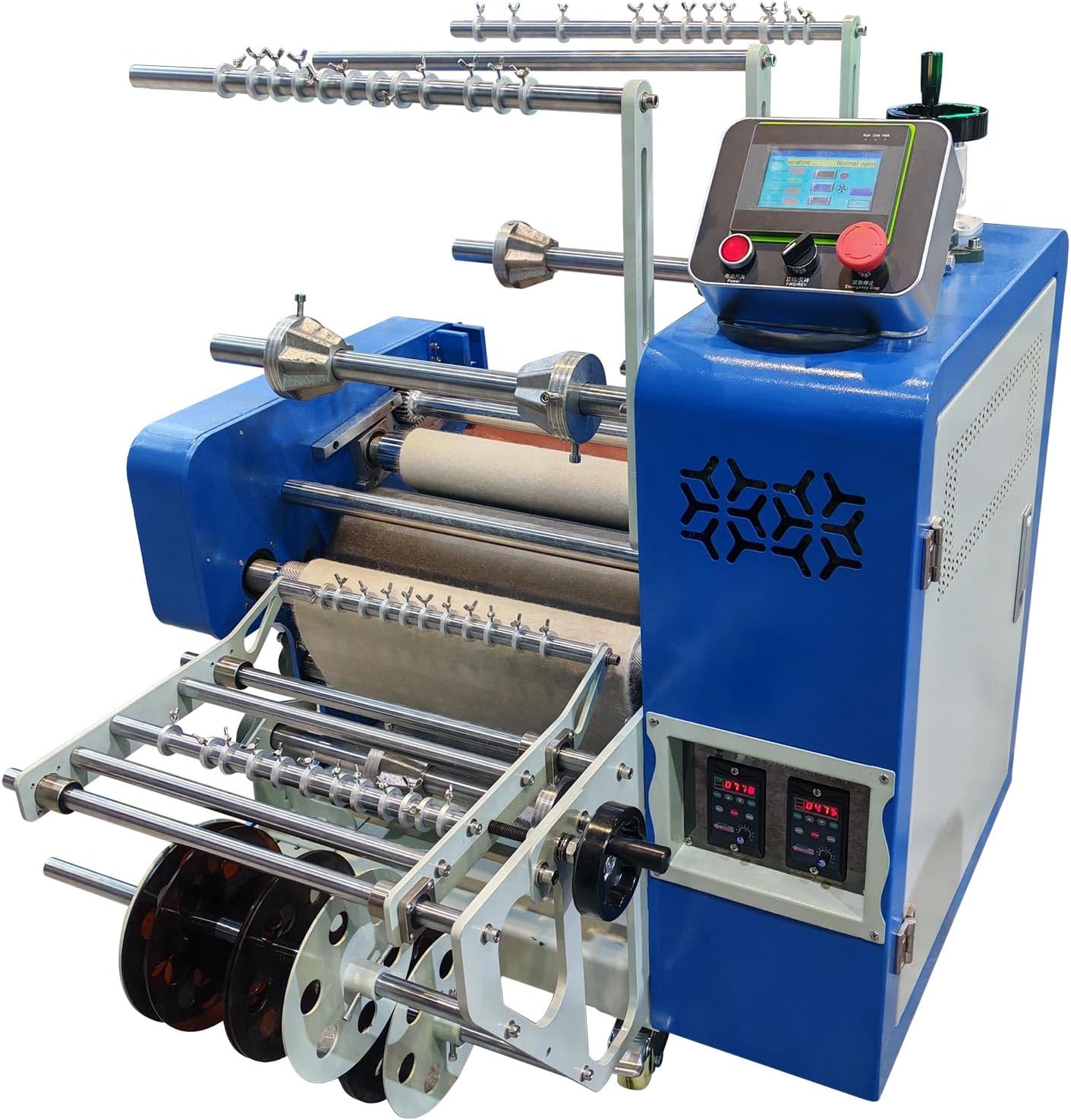 8in x 16in Mini Roller Ribbon Narrow Fabrics Double-Sided Heat Transfer Printing Machine for Belts Headbands Press Printing 110V