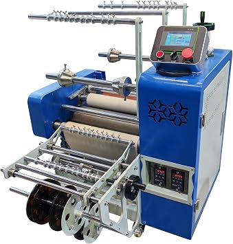 8in x 16in Mini Roller Ribbon Narrow Fabrics Double-Sided Heat Transfer Printing Machine for Belts Headbands Press Printing 110V