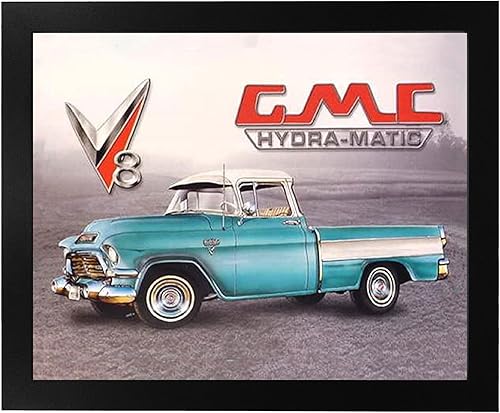 Miniatura 6 de AMERICAN LUXURY GIFTS GMC Hydramatic Truck Sign Print Print - 8x10 Retro Wall Art Perfect for Man Cave-Game Room-Garage - Unframed