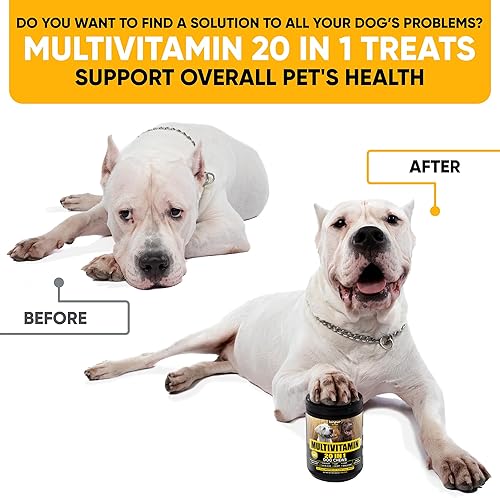 Miniatura 2 de Suplementos multivitamínicos 20 en 1 para perros, inmunidad, digestión, articulaciones y salud cardíaca, vitaminas naturales para perros con
