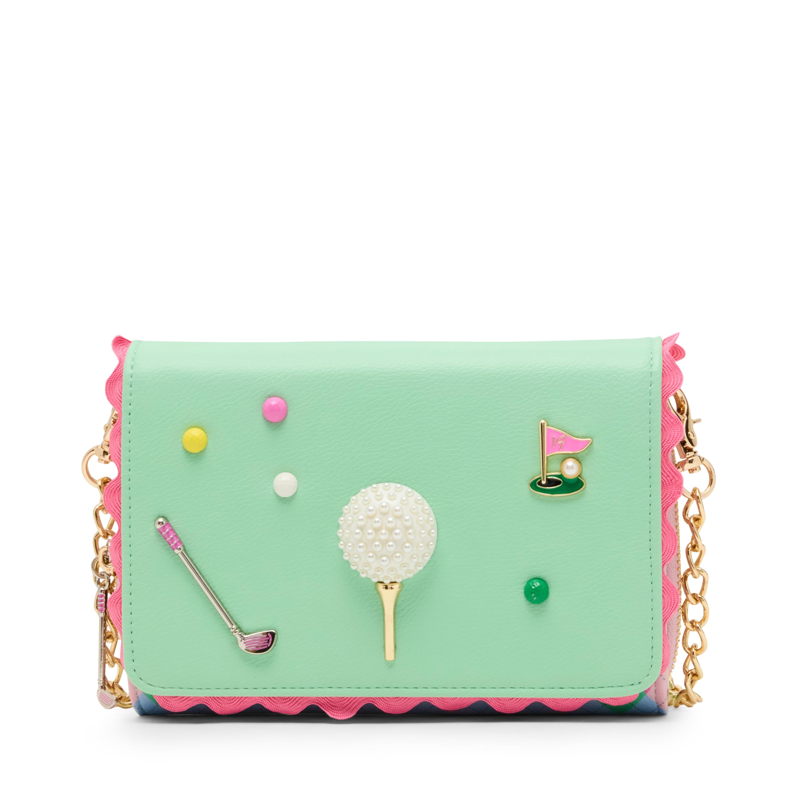 【BETSEY JOHNSON】ビーズ刺繍装飾付きミントグリーンキャミソール Amazon | Betsey Johnson Gone Clubbing 財布 クロスボディ | クロス
