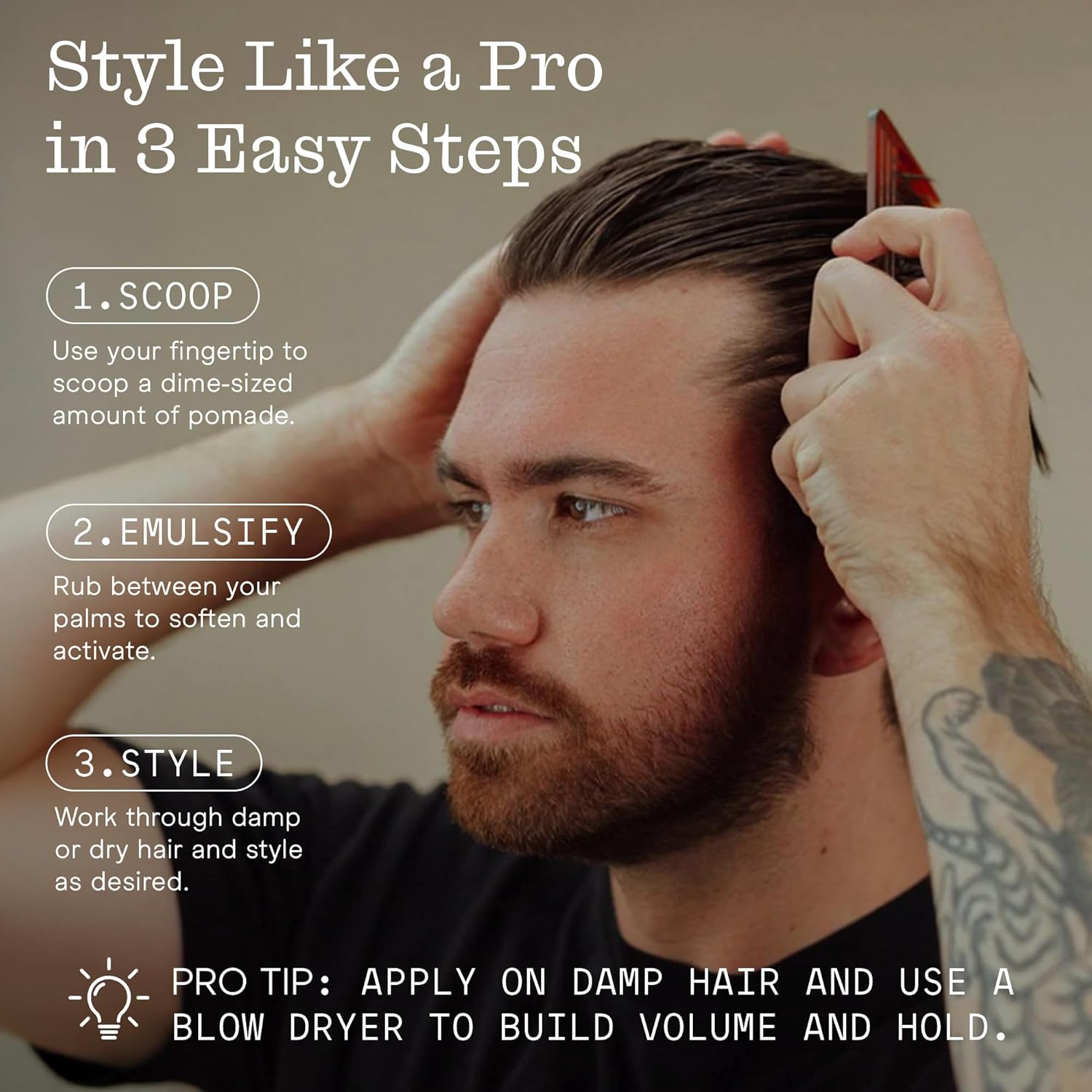 Firsthand Supply All-Purpose Hair Pomade for Men & Women - Flexible Firm Hold with Natural, Low Shine – Organic, Water Based Pomade - Nourishing Aloe & Shea Butter - All Hair Types & Lengths - 3oz - Image 6