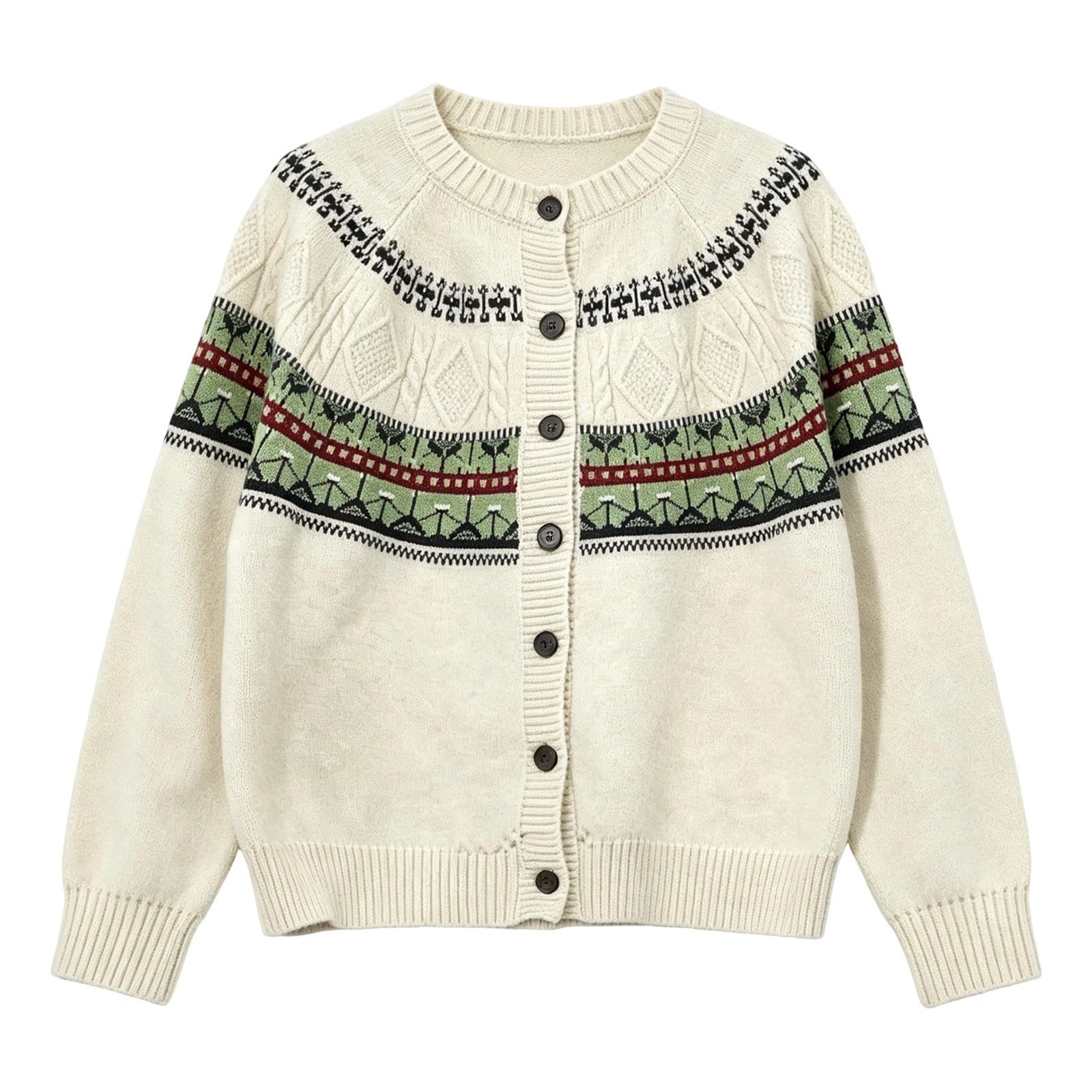 Gilet Cardigan Long en Maille Femme, Modèle Ample à Poches Décontracté