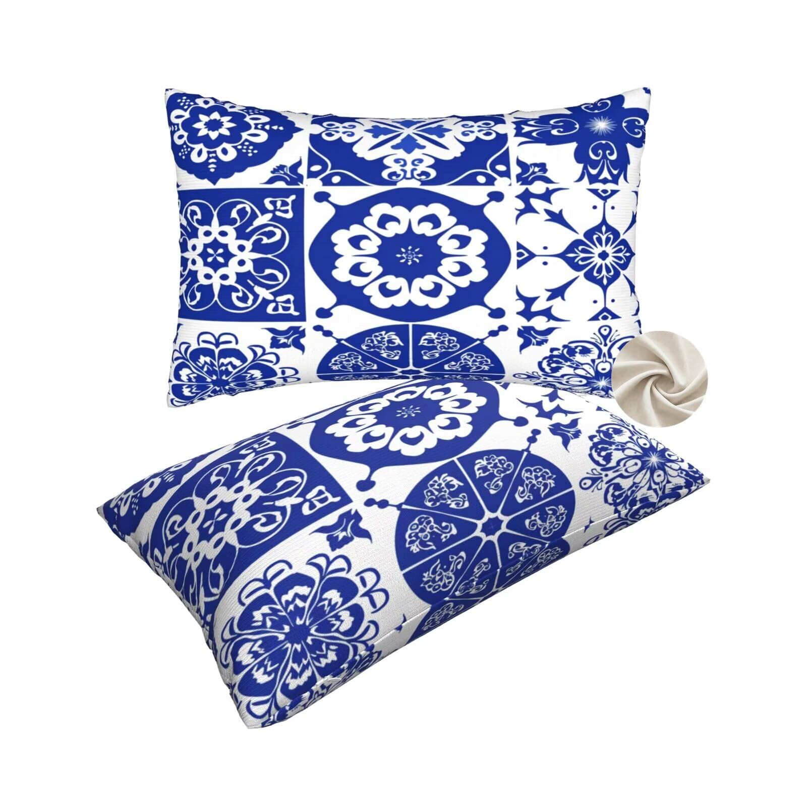 Housse de coussin bleu marine 60x80 cm pour sublimer votre canapé de salon