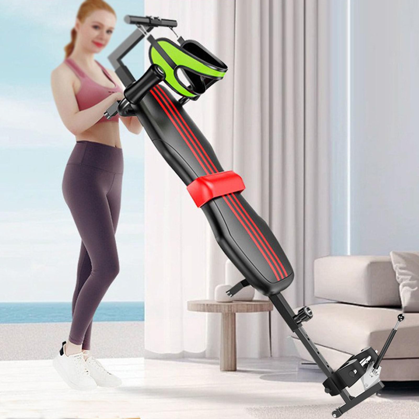 Back Stretch Decompression Bench, Decompression Table Pain Relief Inversion Table Workout Bench for Home Workout Bench up to 330 lbs Weight Capacity, Back Stretch Bench with Cervical Traction