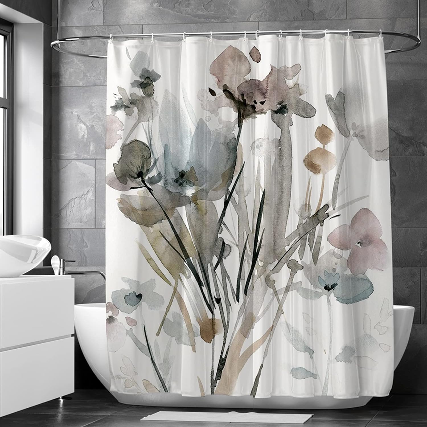 ZTTXL Floral Shower Curtain (72??? x 72???), Lotus Shower