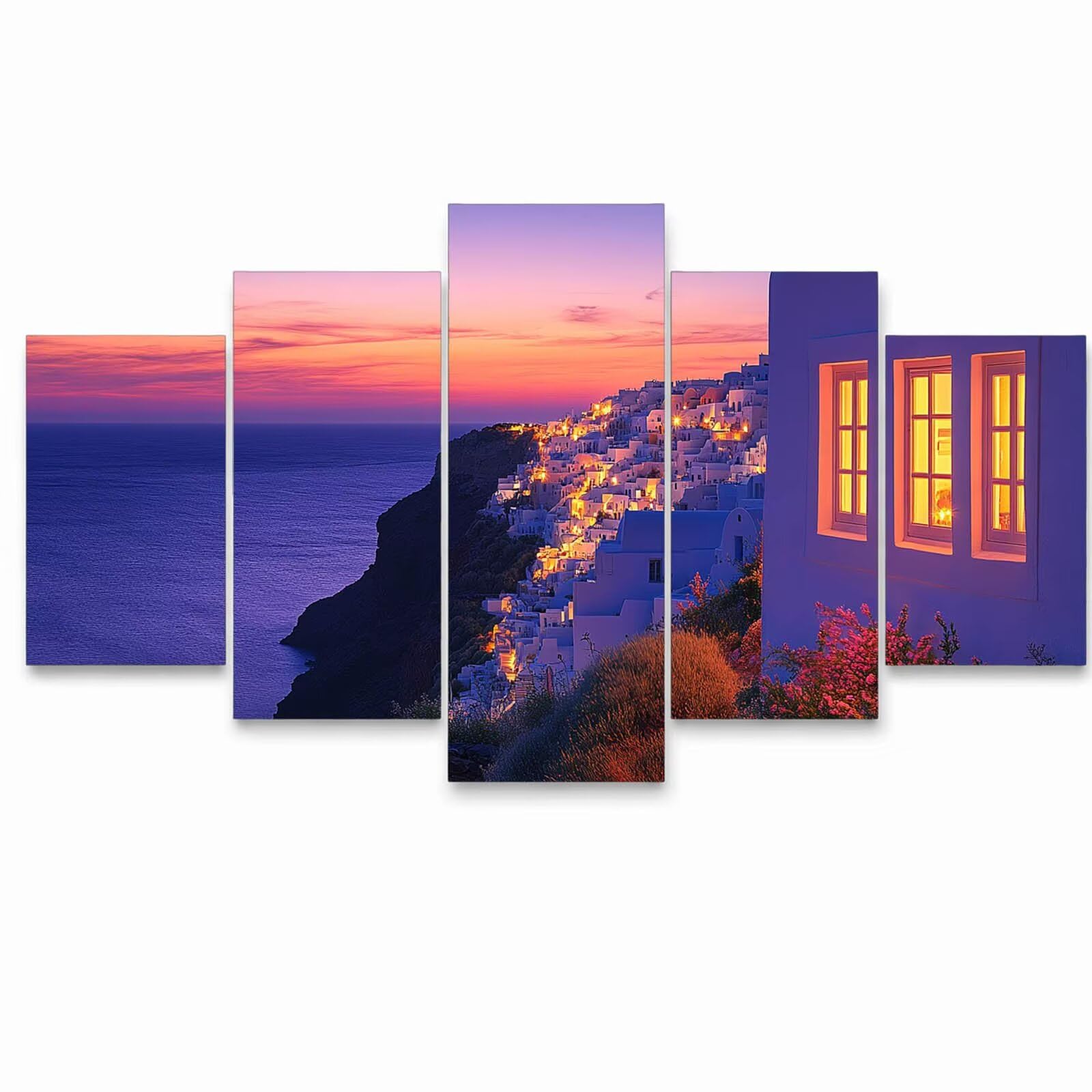 5 sztuk świetlistych farb do malowania numerami dla dorosłych Santorini