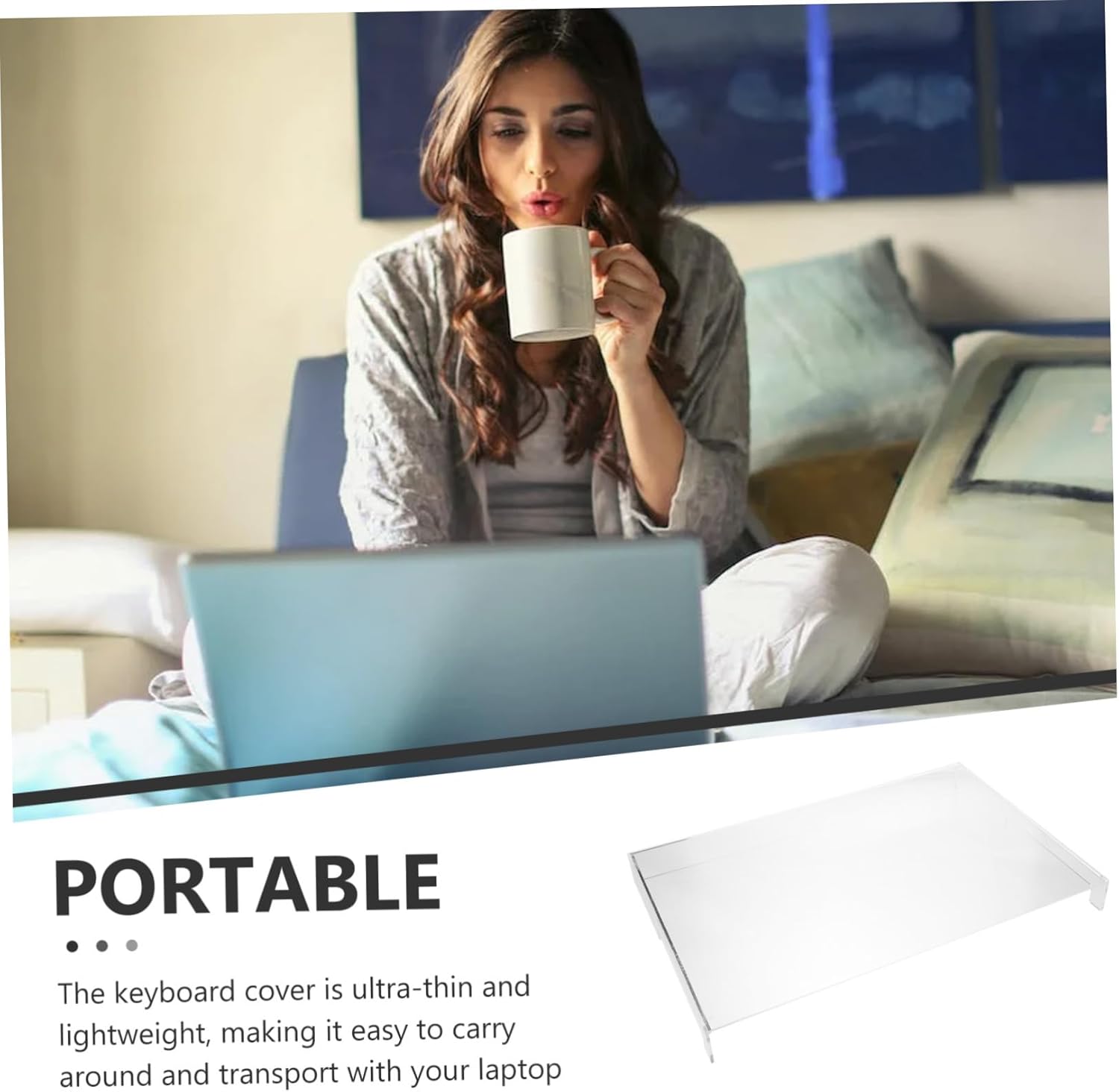 Veemoon Transparent Acrylic Laptop Keyboard Cover Ultra Thin Keyboard Protector Stand Dustproof Case for Precise Fit and Easy Cleaning