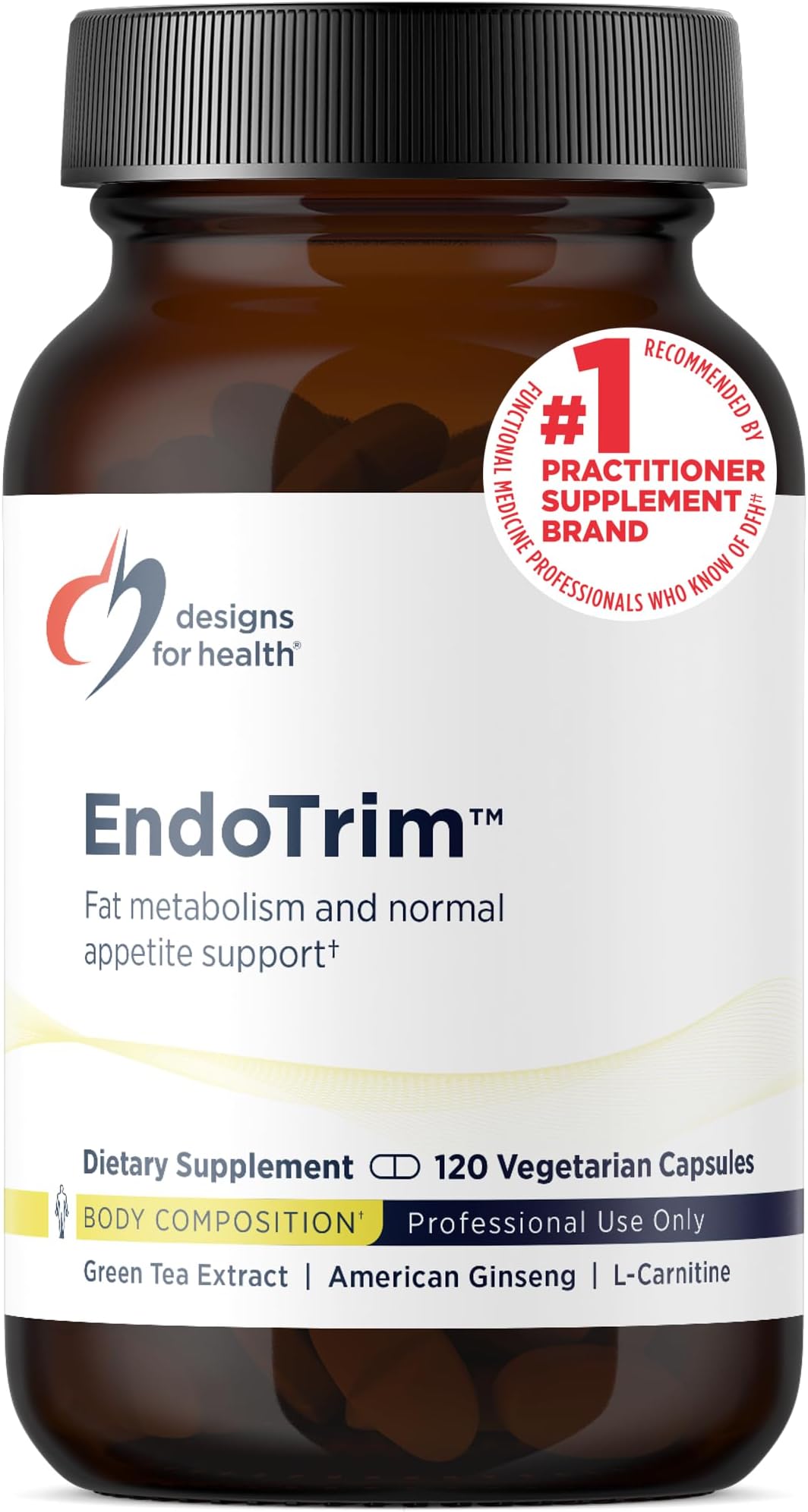 Designs for Health EndoTrim - Green Tea Extract, Garcinia Cambogia, Coleus Forskohlii + L-Carnitine Supplement for Men + Women - Vegan (120 Capsules)