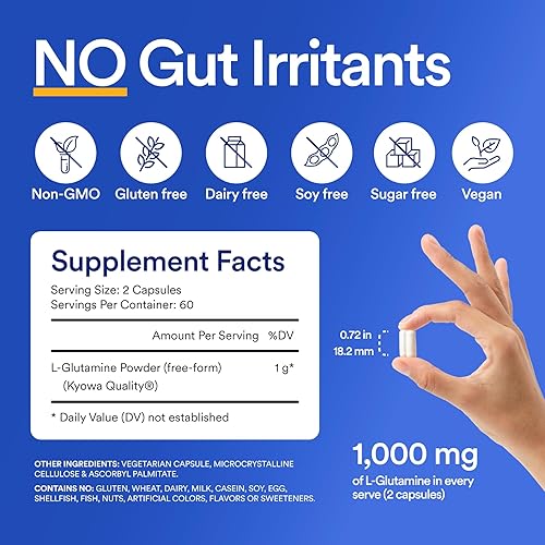 Miniatura 9 de Essential Stacks L-Glutamina Home & Away Bundle - L Glutamina en polvo y cápsulas