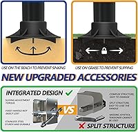 Vista 5 de Juego de red de voleibol resistente al aire libre, diseño anti-hundimiento, postes de aluminio ajustables, red de voleibol portátil para patio