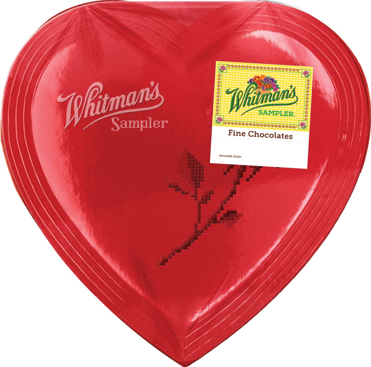 Whitman's, Assorted Chocolate Red Sampler Heart Box, 3.25 Ounce