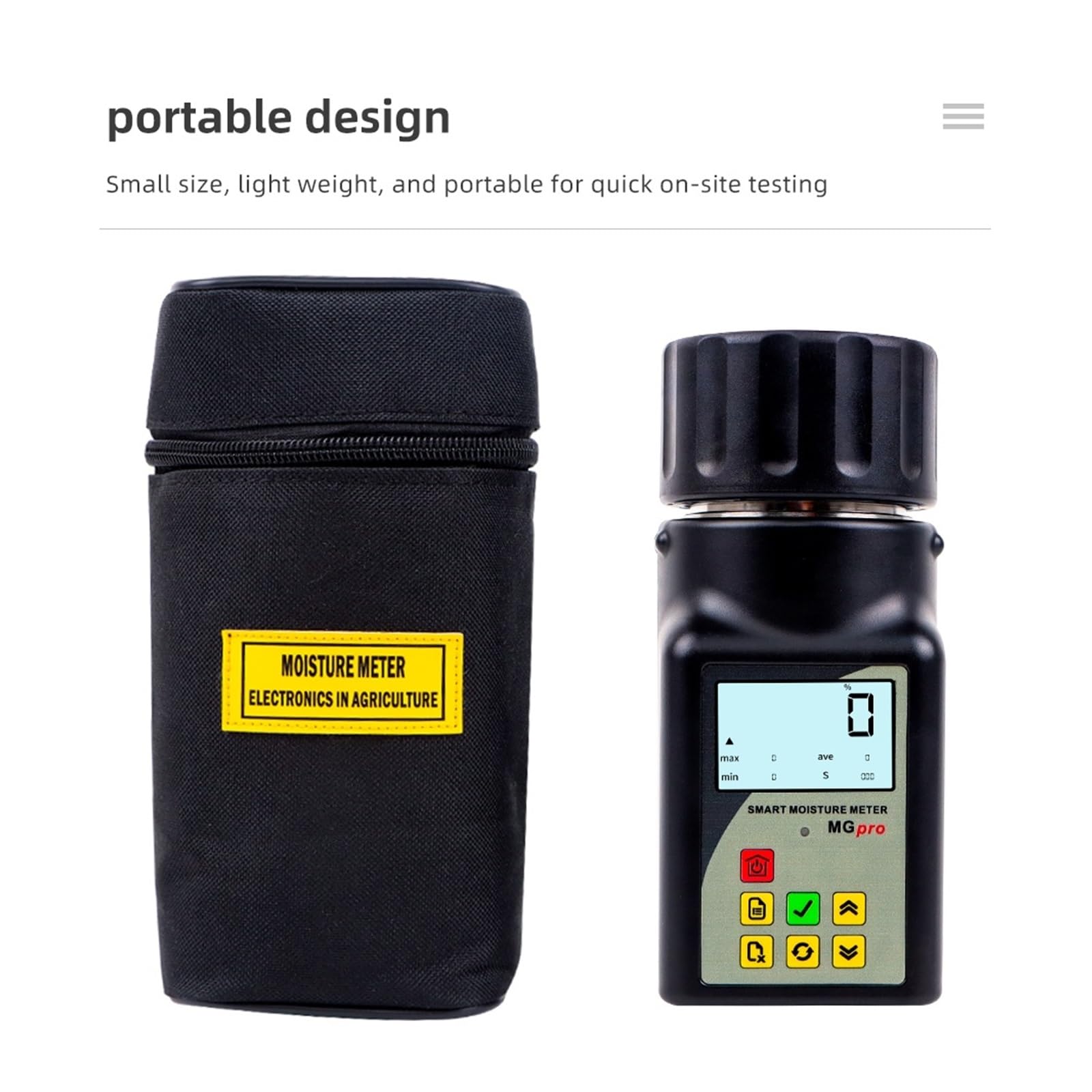 Feuchtigkeitsmessgerät, GM-pro Smart Feuchtigkeitsmesser, Feuchtigkeitstester, Mais, Weizen, Bohnen, Erdnusssamen, Hygrometer, Getreide-Feuchtigkeitsmesser fur Holz Brennholz wande Baustoffen