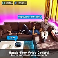 Vista 2 de DAYBETTER Smart WiFi Led Lights 200 ft, Led Strip Lights Work with Alexa and Google Assistant, App Voice Remote Control Music Sync Color Changing