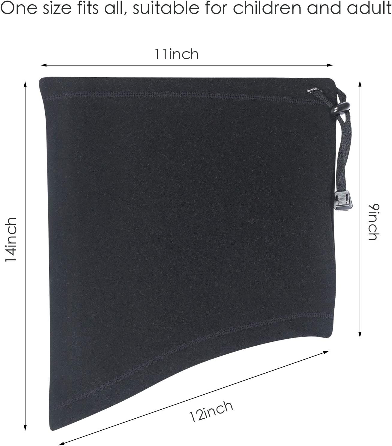 Obacle Neck Gaiter Face Mask Warmer with Adjustable Drawstring for Men Women Winter Cold Weather Windproof - Image 4