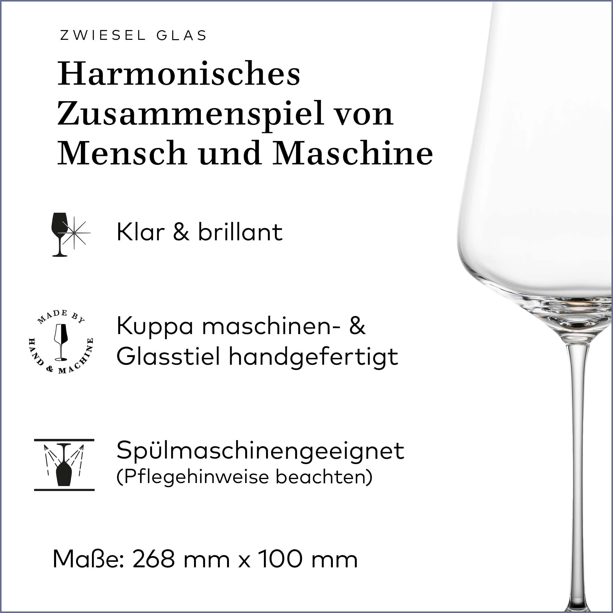 Zwiesel Glas Copas de vino tinto burdeos Duo (2 unidades) | Cristal de Burdeos hecho a mano y a máquina para vino tinto pesado (medio) apto para lavavajillas