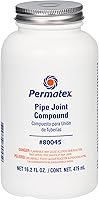 Permatex 80045 Pipe Joint Compound - Universal Thread Sealant for Water, Oil & Fuel Lines, 16.2 oz Bottle
