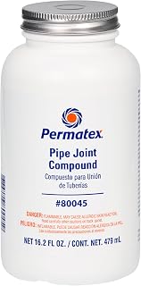 Permatex 80045 Pipe Joint Compound - Universal Thread Sealant for Water, Oil & Fuel Lines, 16.2 oz Bottle