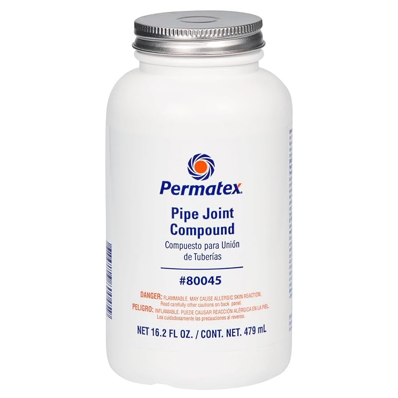 Permatex 80045 Composto Selante para Juntas Roscadas de Tubulações, frasco de 454 g