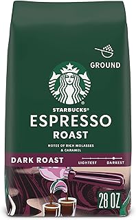 Ground Coffee, Dark Roast Coffee, Espresso Roast, 100% Arabica, 1 bag (28 oz)