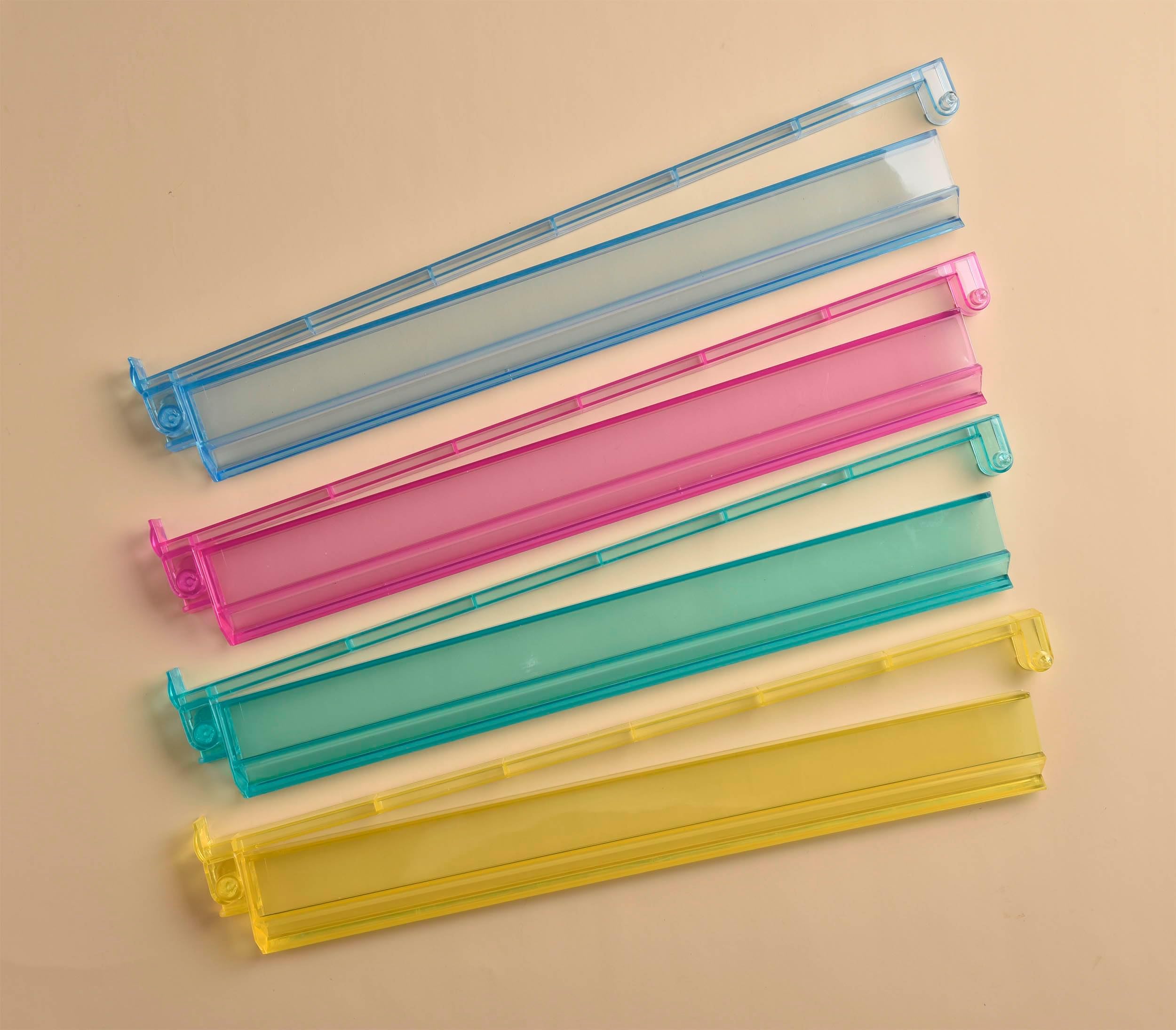 Mose Cafolo Set of 4 All-in-one Transparent Mahjong Rack & Pusher Acrylic American Mah Jongg Rack Pusher 18.7" (Multi-Color)