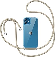 Vista 1 de ZTOFERA Compatible con iPhone 12/iPhone 12 Pro, funda transparente con cordón ajustable, TPU suave y delgada, a prueba de golpes, funda cruzada