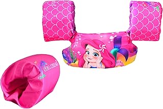 SEA KIDS, BOIA COLETE SALVA-VIDAS MENINA COM BOIA AUXILIAR SEREIA