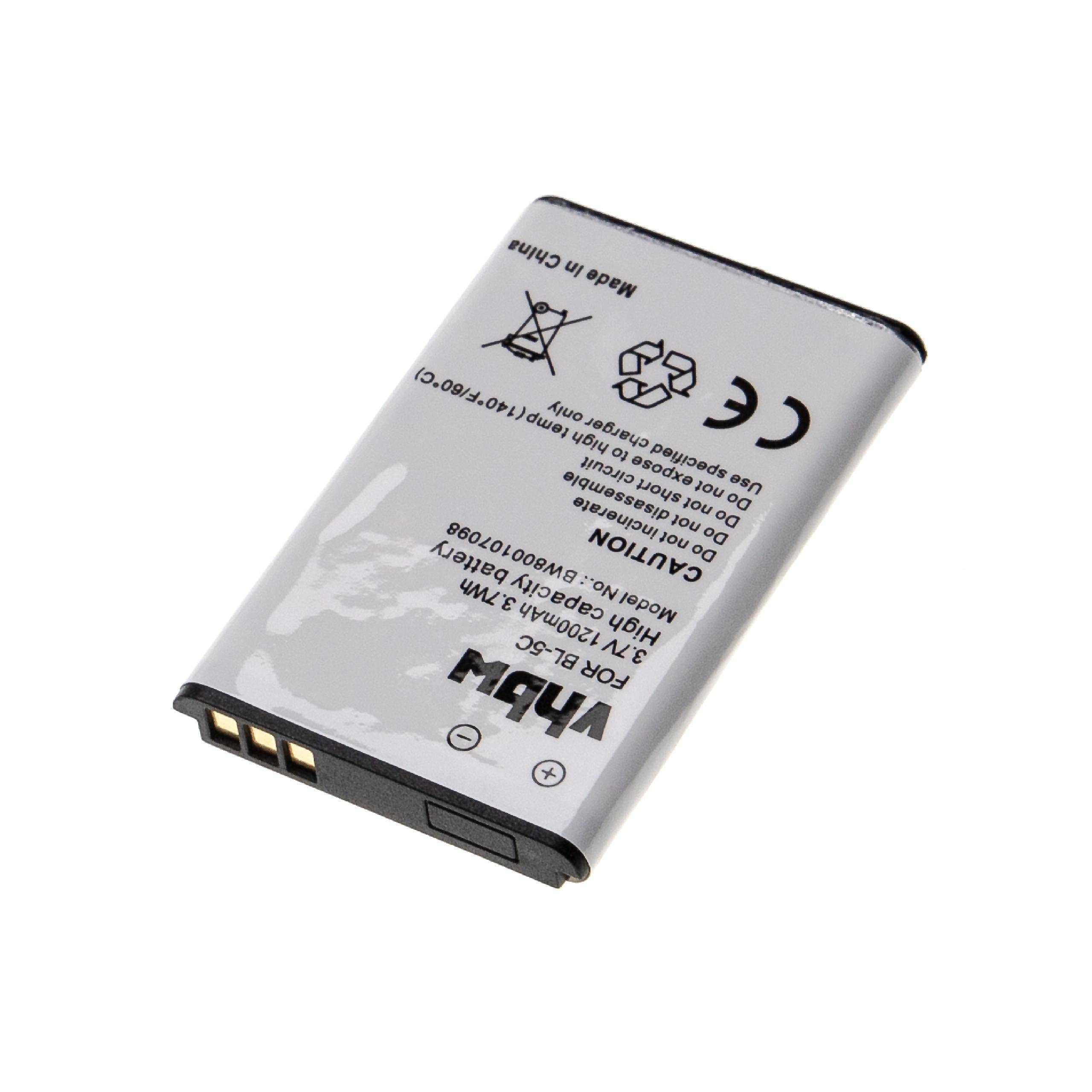 vhbw batteria compatibile con NGM Play, PM1111, Premier, Roger, Storm, Swat, Victor, W13-NM8819 Smartphone, Telefono (1200mAh, 3,7V, Li-Ion