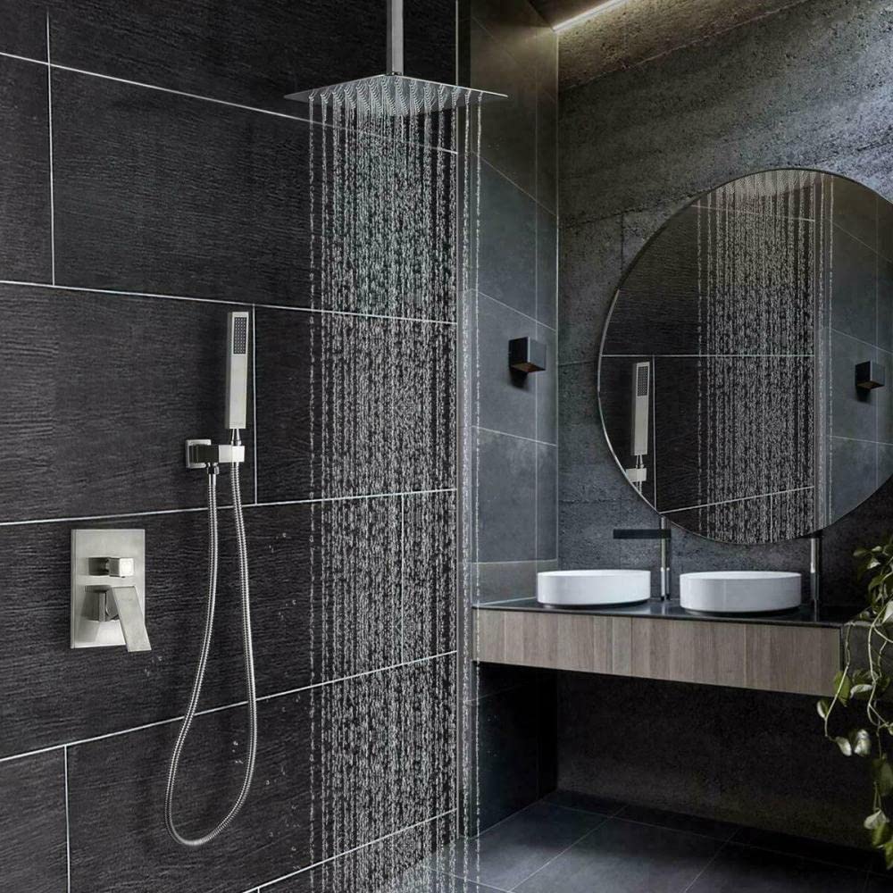 Robinet mélangeur d'eau chaude et froide avec valve de douche 12"