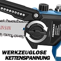 KIESBOHR Akkus Láncfűrész 6" Makita 18V Kompatibilis Olajszint Kijelzővel 4