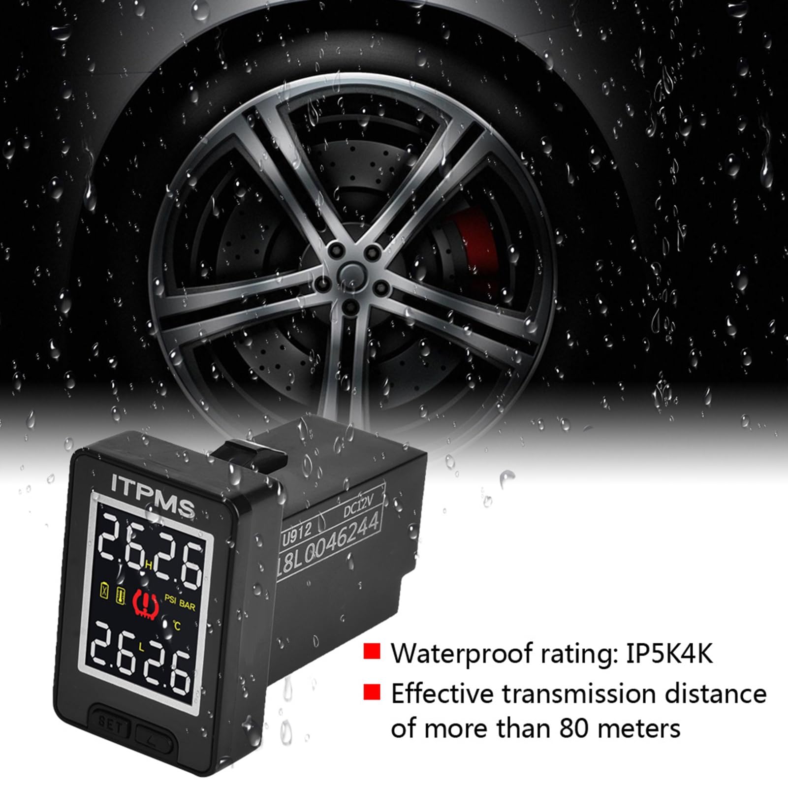 Sensor Presion Interno Bgoodvision Sensore Pressione Pneumatici Sensore Pressione Pneumatici Sensore Pressione Pneumatici di Monitoraggio della Pressione dei Pneumatici per Auto Tpms con 4 Sen