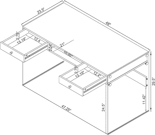 Miniatura 3 de Escritorio con lados de cristal blanco brillante y transparente