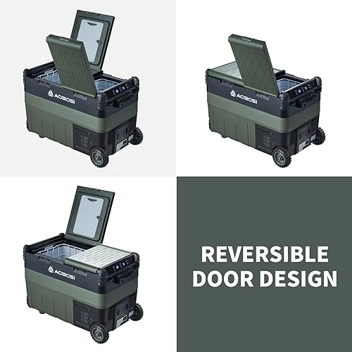 Miniatura 5 de AAOBOSI Refrigerador de coche de 12 voltios, 42 cuartos (40L) enfriador eléctrico de doble zona, refrigerador congelador de coche (-4 F  68 F) 1224