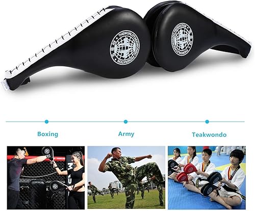 Miniatura 8 de Yosoo Taekwondo - Almohadilla doble para patadas, patadas de karate, kickboxing, entrenamiento TKD, práctica de patadas, doble cara, equipo de artes