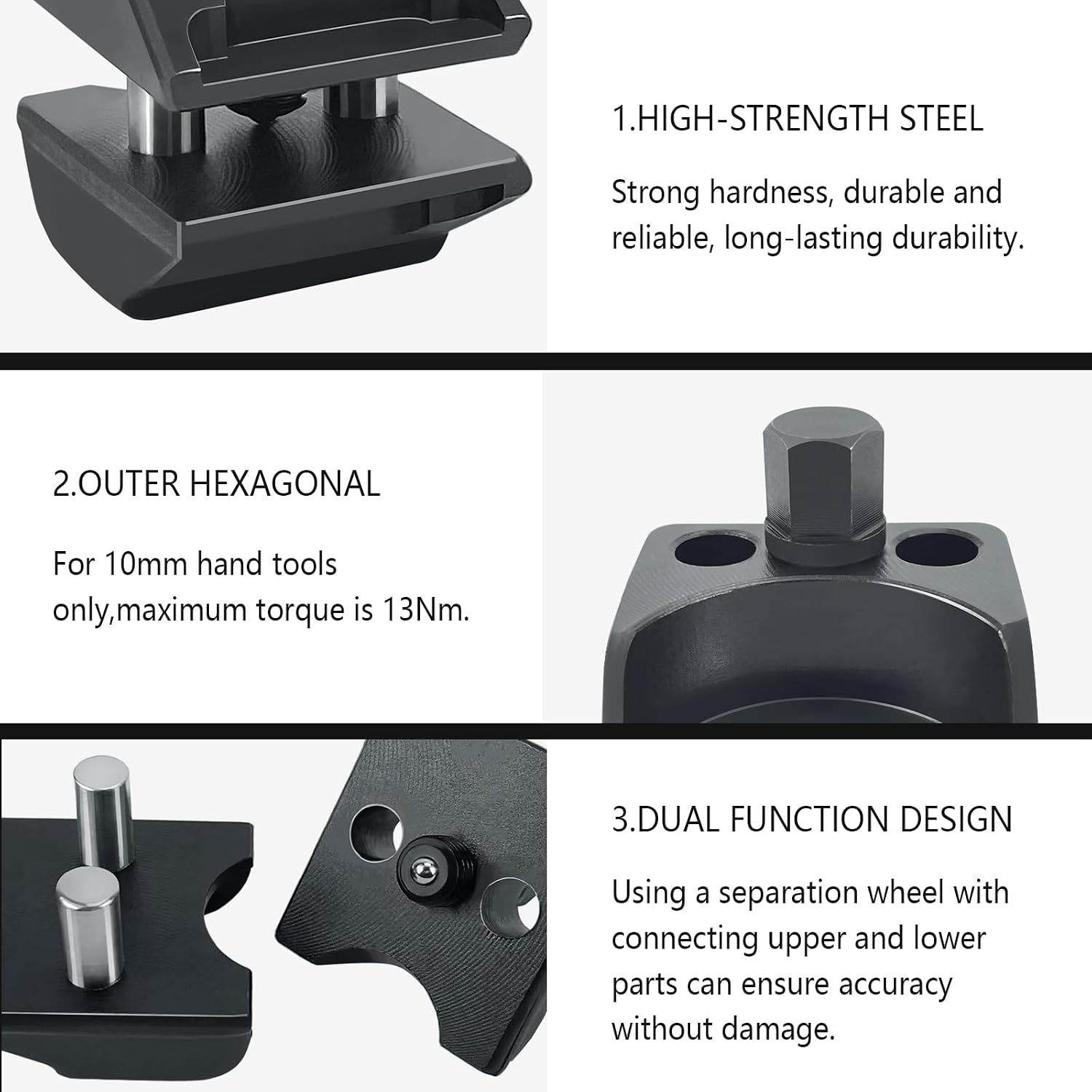 Strut Spreader Tool Universal Suspension Strut Split Hub Steering Knuckle Spreader Tool Compatible with Volkswagen Audi BMW Ford Peugeot Citroën