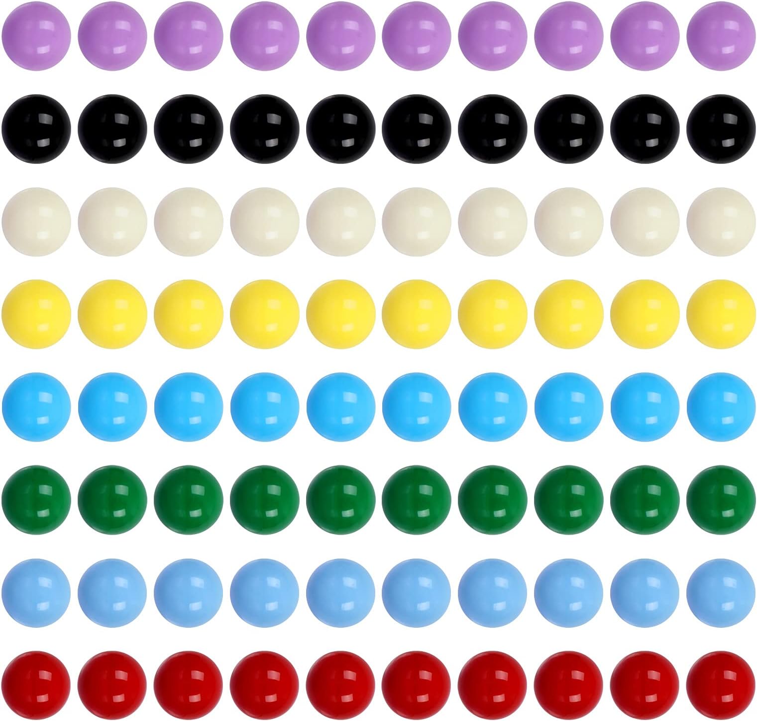 Game Replacement Balls, 80 Pieces Acrylic Colored Balls for Games-Board Games,Chinese Checkers Marbles,Aggravation Game,Marble Run Toy-14mm/8 Colors