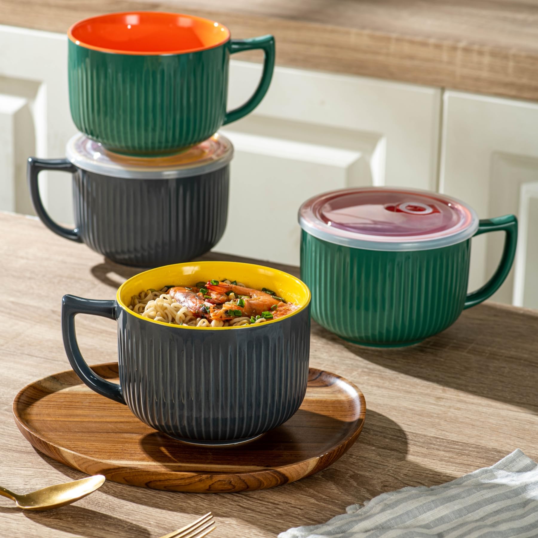 Amazon.com | Hoilse Oversized Soup Bowl with Handle, 38oz