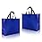 cabzymx 25 Pcs Blue Reusable Gift Bags with Handles, Party Gift Bag with Sturdy Bases, Ideal Goodie Bag Bulk for Xmas, Birthday,Wedding, Holiday- 12.6x4.7x11 In