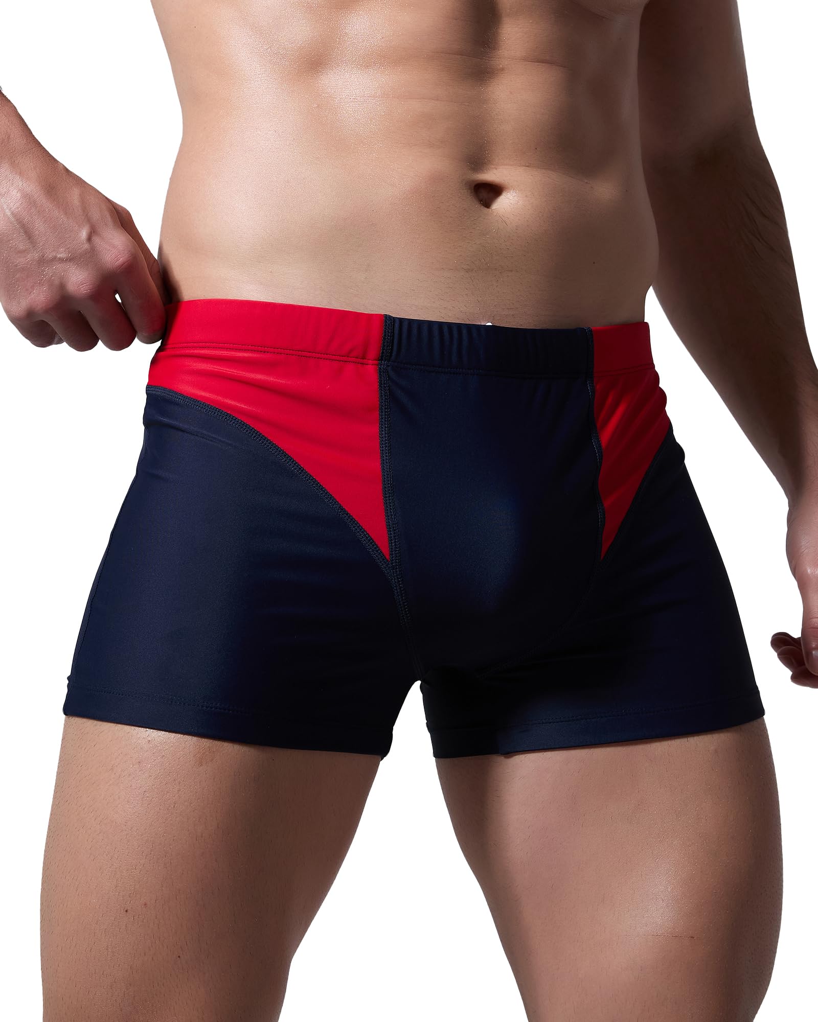 Arcweg Badehose Herren Eng Kurz Badeshorts mit Tunnelzug Schwimmhose Peinlichkeit Vermeidendes Pad Wassersport Kurze Hose UV Schutz Jungen Schwimmwear