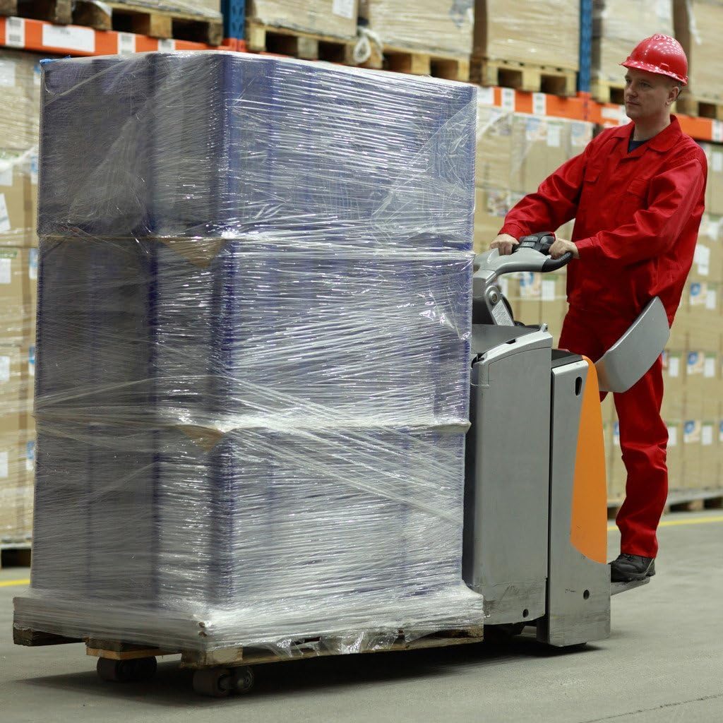 High Performance Hand Wrap Stretch Wrap Film 18 Inch x 120 Gauge x 1000 Feet 4 Rolls Per Case Heavy Duty 120 Gauge