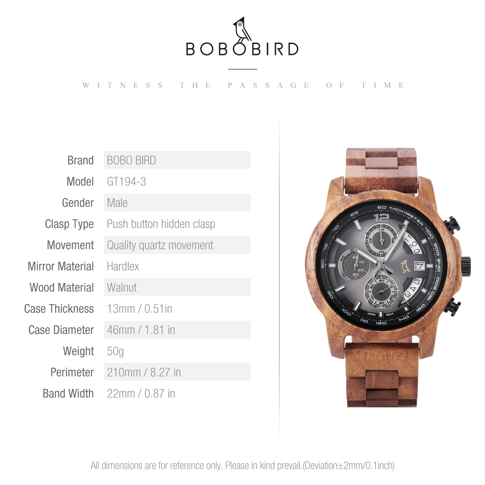 2win Reloj de madera personalizado para marido de parte de la esposa, reloj cronógrafo de nogal grabado personalizado para hombres con manecillas luminosas y pantalla de calendario, regalo de
