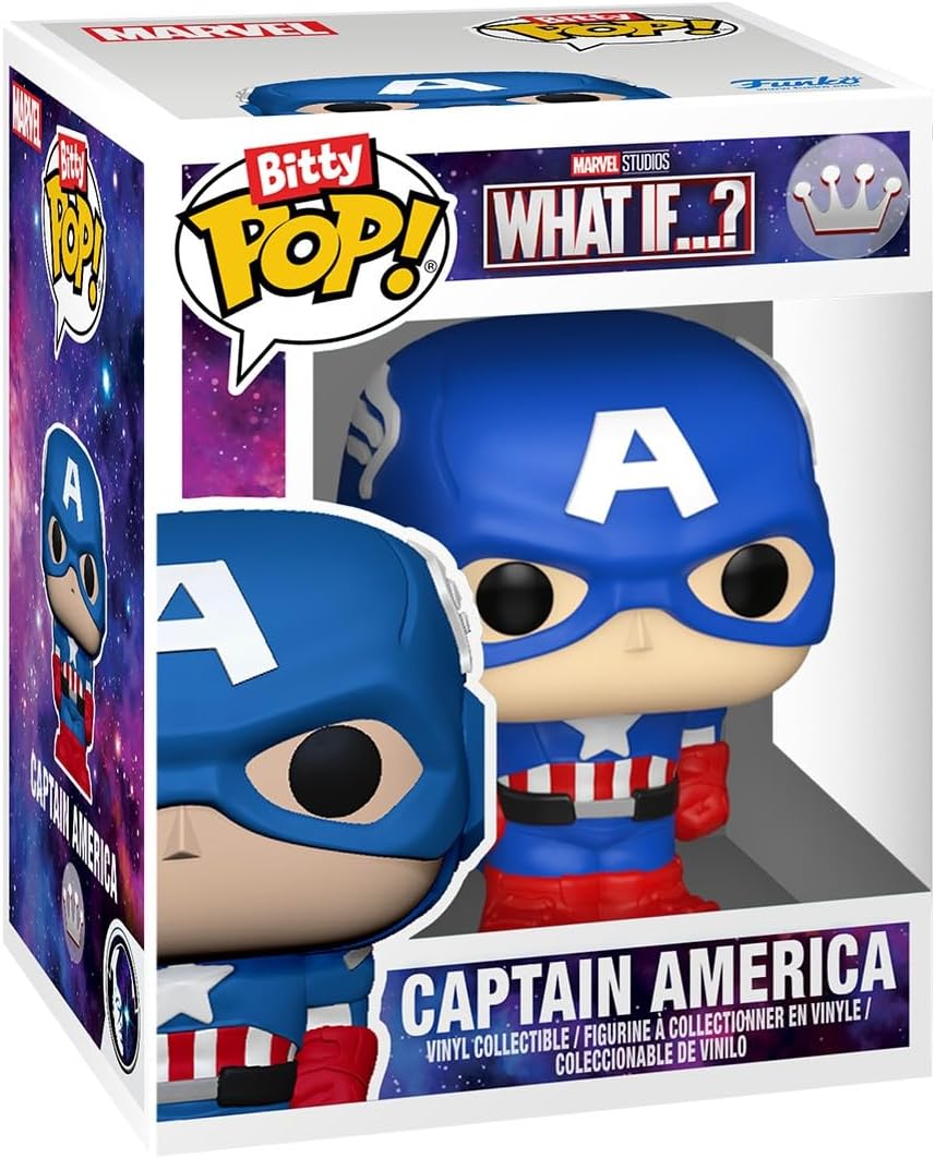 Funo Pop! Bitty Bots: Marvel - Captain America Mech with Captain America - 0.9 Inch and 4.7 Inch (11.9 Cm) - Television Collectable - Gift Idea - Toys for Kids & Adults